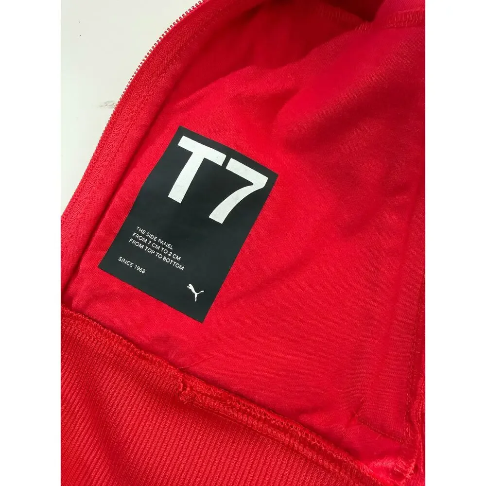 Puma Kids Youth L Red White Full-Zip Track Jacket Colorblock Zip Pockets